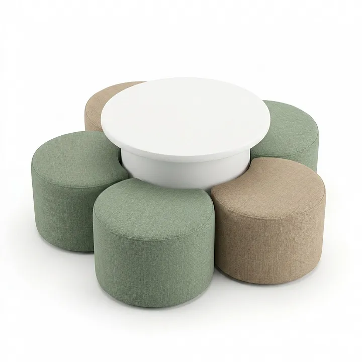 Покупка Стол с пуфиками детский "Семицветик"